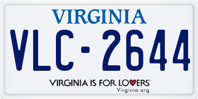 VA license plate VLC2644