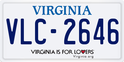 VA license plate VLC2646