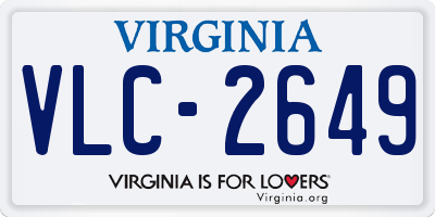 VA license plate VLC2649