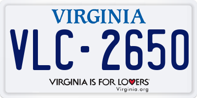 VA license plate VLC2650