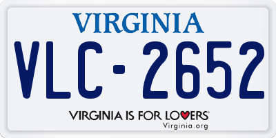 VA license plate VLC2652