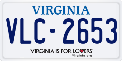 VA license plate VLC2653