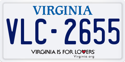VA license plate VLC2655