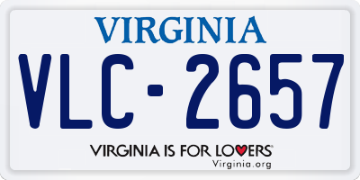 VA license plate VLC2657
