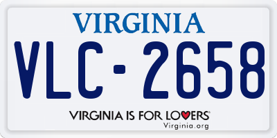 VA license plate VLC2658