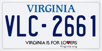 VA license plate VLC2661