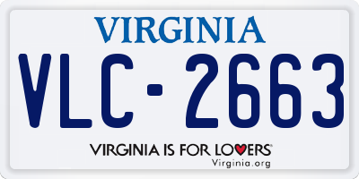 VA license plate VLC2663