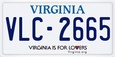 VA license plate VLC2665