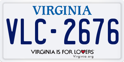 VA license plate VLC2676