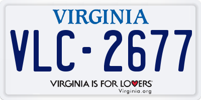 VA license plate VLC2677