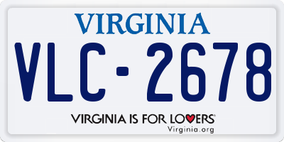 VA license plate VLC2678