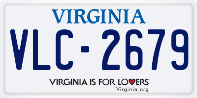 VA license plate VLC2679