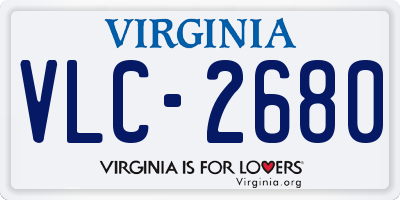 VA license plate VLC2680