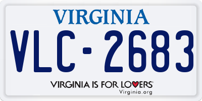 VA license plate VLC2683