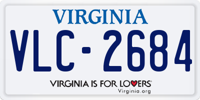 VA license plate VLC2684