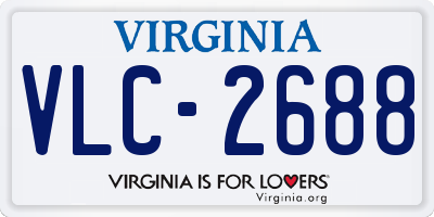 VA license plate VLC2688