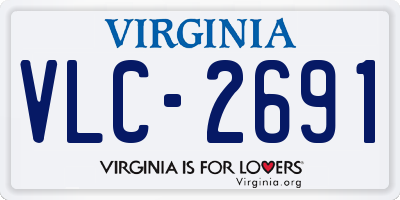 VA license plate VLC2691