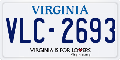 VA license plate VLC2693