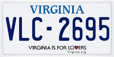 VA license plate VLC2695