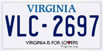 VA license plate VLC2697