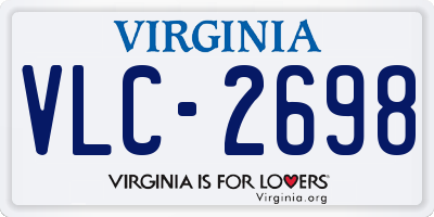 VA license plate VLC2698