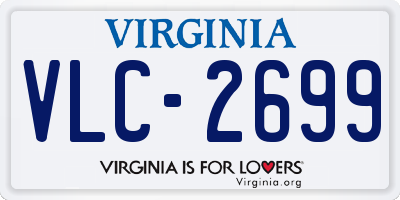 VA license plate VLC2699