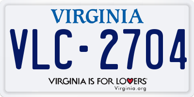VA license plate VLC2704