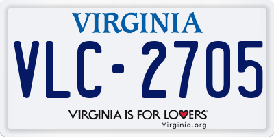 VA license plate VLC2705