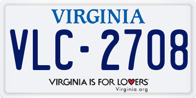 VA license plate VLC2708