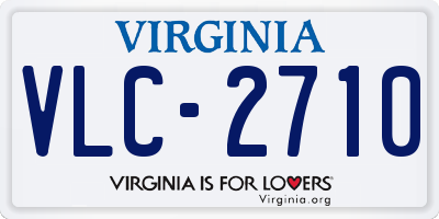 VA license plate VLC2710