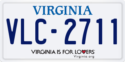 VA license plate VLC2711