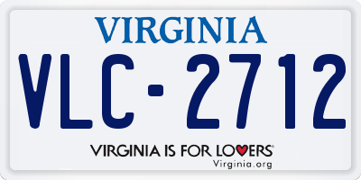 VA license plate VLC2712