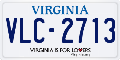 VA license plate VLC2713