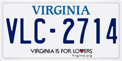 VA license plate VLC2714