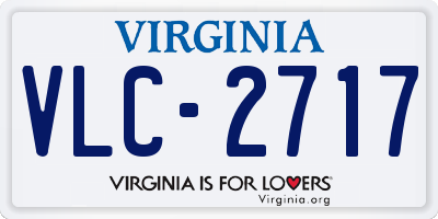 VA license plate VLC2717