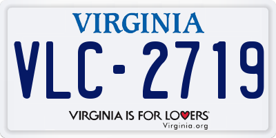 VA license plate VLC2719