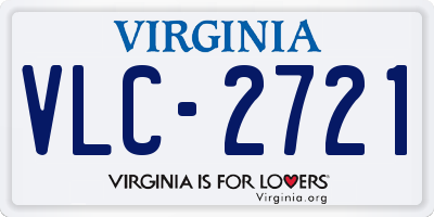 VA license plate VLC2721