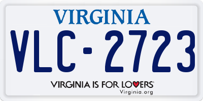 VA license plate VLC2723