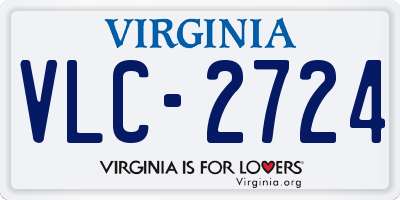 VA license plate VLC2724