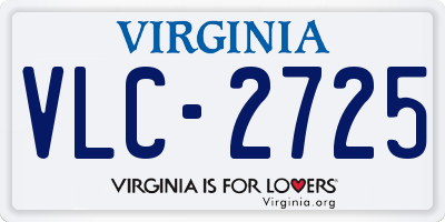 VA license plate VLC2725