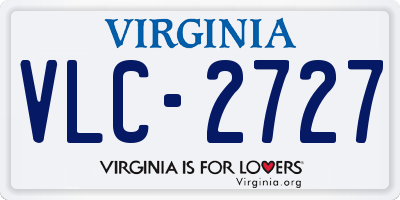 VA license plate VLC2727