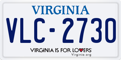 VA license plate VLC2730
