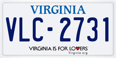 VA license plate VLC2731