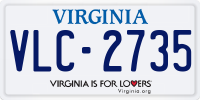 VA license plate VLC2735