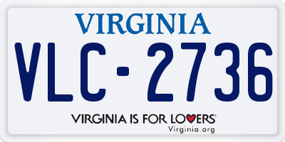VA license plate VLC2736