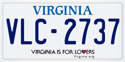 VA license plate VLC2737