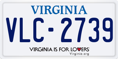 VA license plate VLC2739