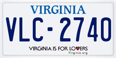 VA license plate VLC2740
