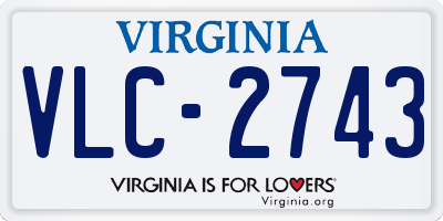 VA license plate VLC2743