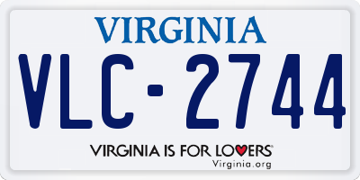 VA license plate VLC2744